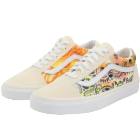 Vans Old Skool Bandana Flame Beige Orange size 8.5 - Picture 1 of 11